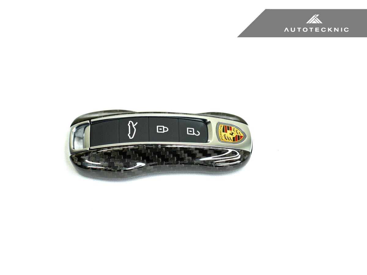 AutoTecknic Dry Carbon Key Remote Trim - Porsche Taycan | Panamera 17-Up | Cayenne 18-Up (G2)