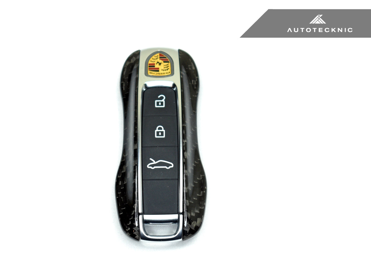 AutoTecknic Dry Carbon Key Remote Trim - Porsche Taycan | Panamera 17-Up | Cayenne 18-Up (G2)
