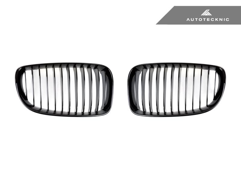 AutoTecknic Gloss Black Front Grille Set - BMW E82 1-Series & 1M