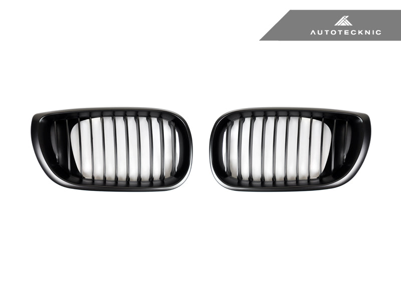 AutoTecknic Gloss Black Front Grille Set - BMW E46 3-Series LCI Sedan (2002-2005)
