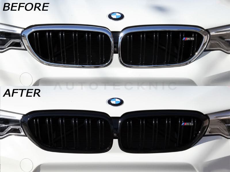 AutoTecknic Gloss Black Front Grille Surround Set - BMW F90 M5