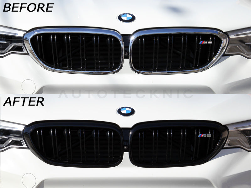 AutoTecknic Gloss Black Front Grille Surround Set - F90 M5