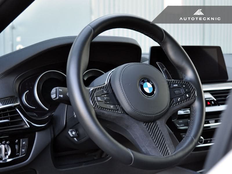 AutoTecknic Carbon Alcantara Steering Wheel Trim - G11/ G12 7-Series