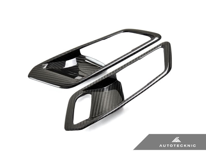 AutoTecknic Dry Carbon Interior Door Handle Trim Set - BMW G80 M3