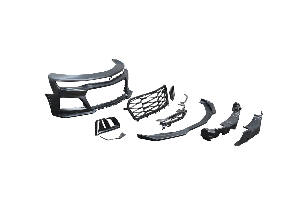 2019-2025 Chevy Camaro ZL1 Front Bumper Conversion 9pcs Full Kit for RS Headlights