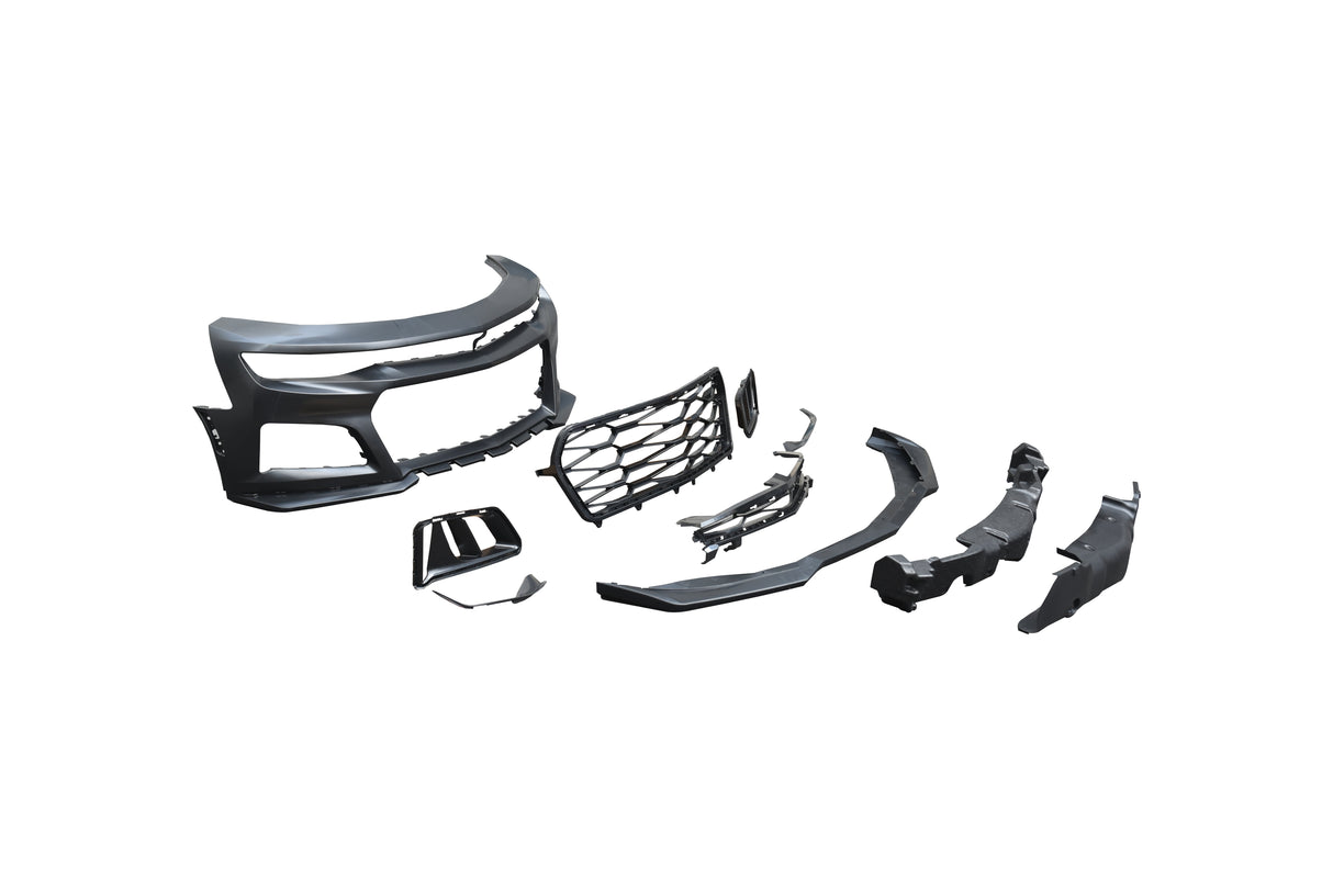2019-2025 Chevy Camaro ZL1 Front Bumper Conversion 9pcs Full Kit for RS Headlights