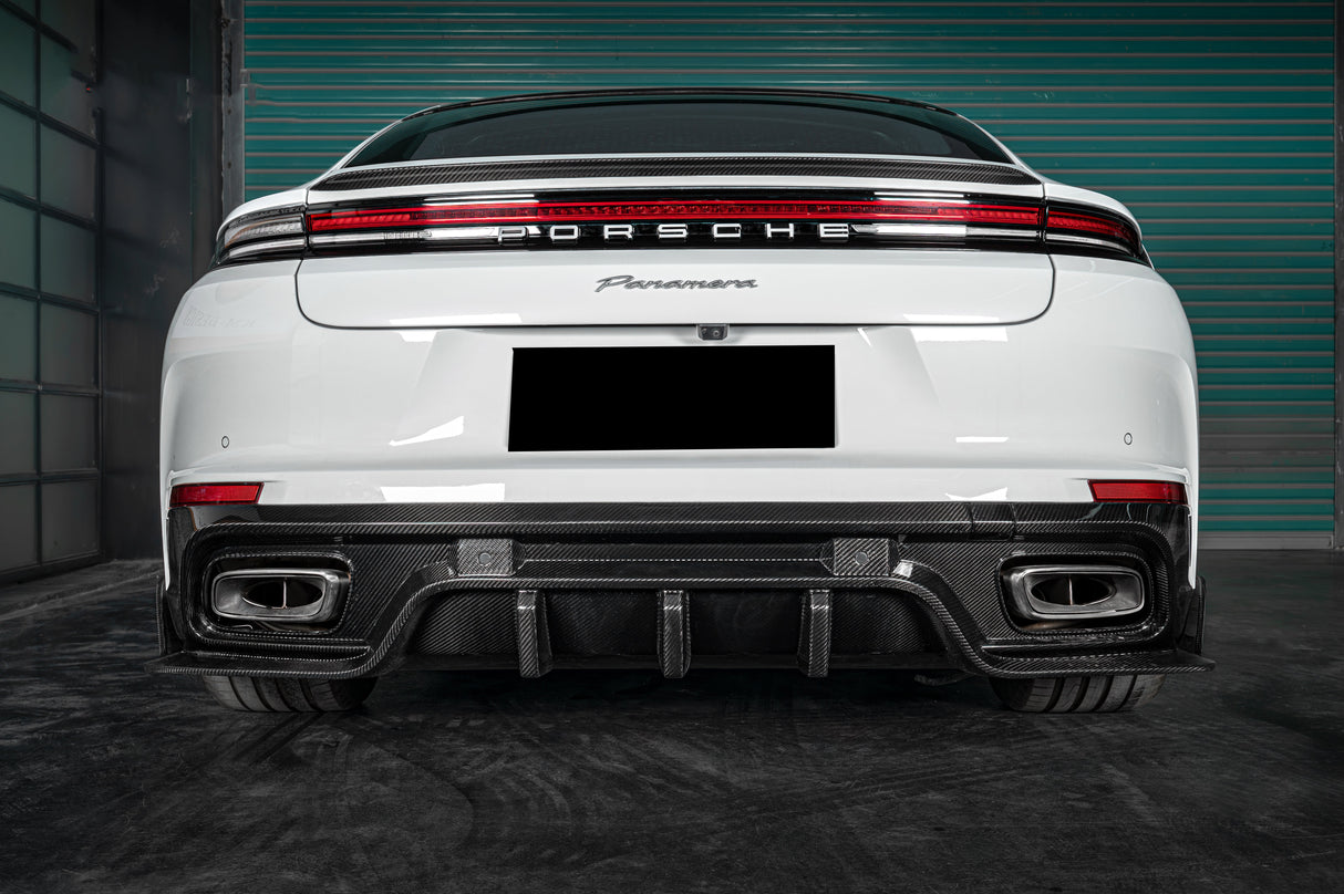 2024-2026 Porsche Panamera 976 KDA Style Autoclave Carbon Fiber Rear Diffuser Lip | Fits S, 4, 4S, E-Hybrid, 4 E-Hybrid, Sport Turismo, Turbo, Turbo s, GTS, Turbo E-Hybrid, Turbo s E-Hybrid