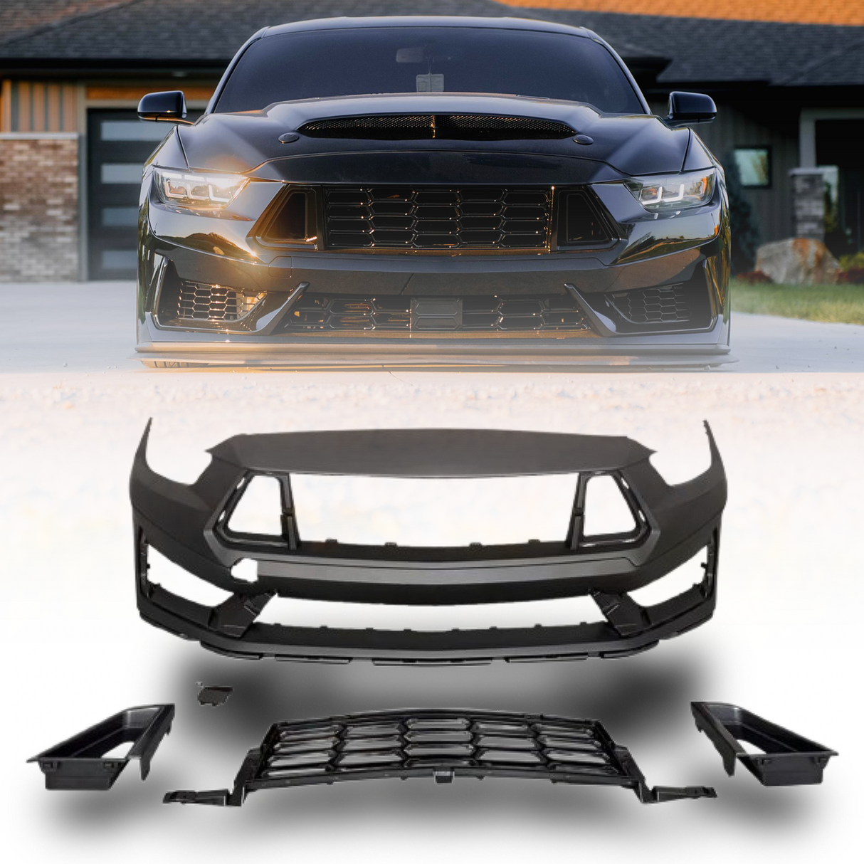 2015-2017 Mustang Dark Horse Front Bumper Conversion Body Kit