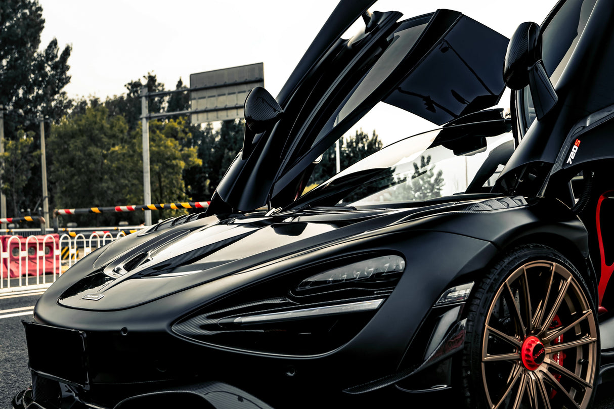 2017-2023 McLaren 720s Se²NWB Style Carbon Fiber Front Bumper Canards