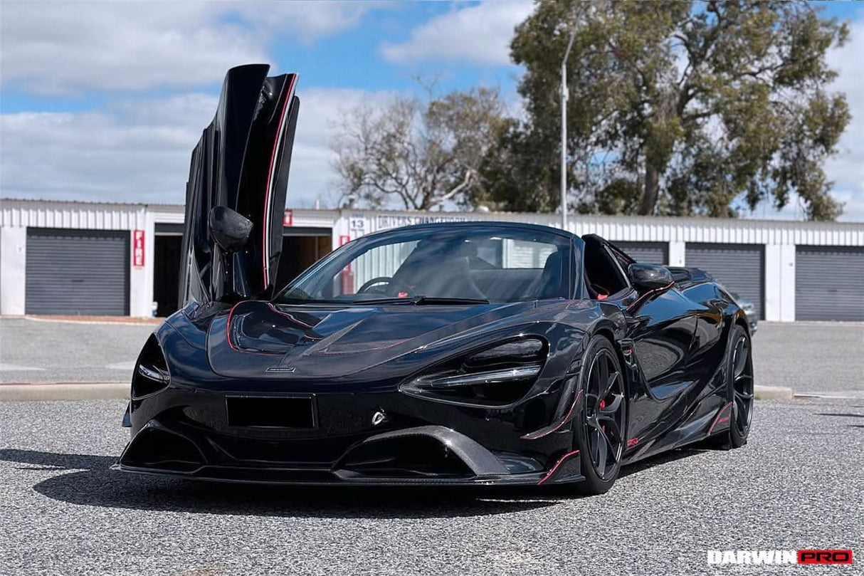 2017-2023 McLaren 720s Se²NWB Style Carbon Fiber Front Bumper Canards