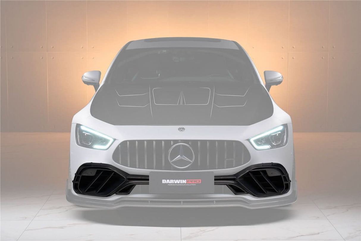 DarwinPRO 2019-2024 Mercedes Benz AMG GT50 GT53 GT43 4Door Coupe X290 IMP Performance Carbon Fiber Front Bumper Vent Trims