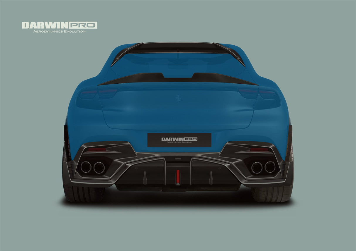 2023-UP Ferrari Purosangue F175 Carbon Fiber Rear Diffuser DarwinPRO iMP Design