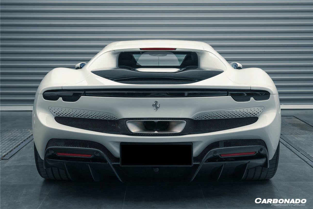 2022-UP Ferrari 296 GTB And GTS OE Style Carbon Fiber Rear Diffuser