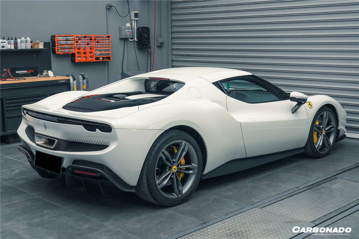 2022-UP Ferrari 296 GTB And GTS OE Style Carbon Fiber Rear Diffuser