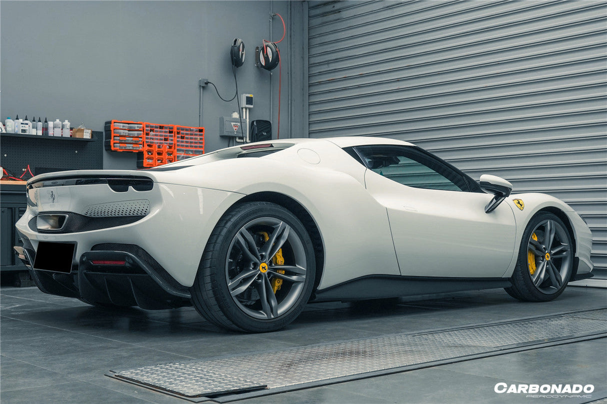 2022-UP Ferrari 296 GTB And GTS OE Style Carbon Fiber Rear Diffuser