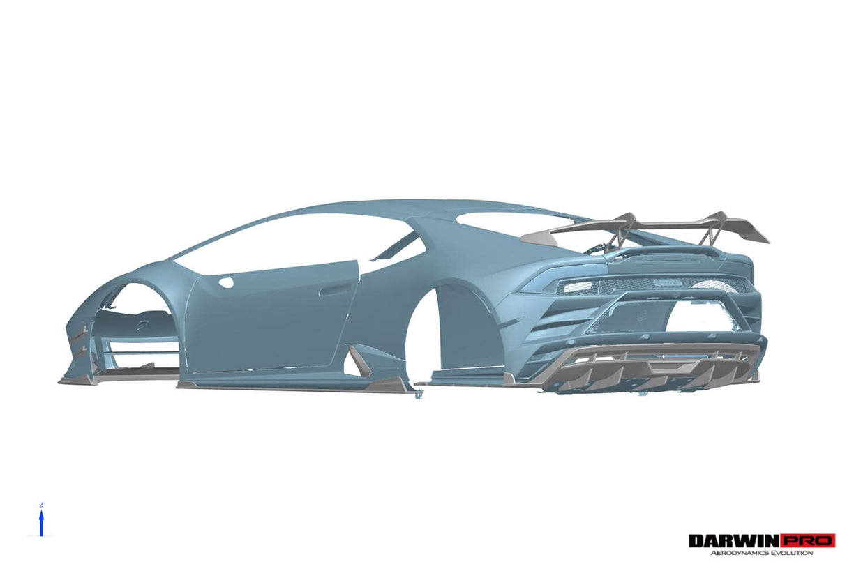 DarwinPRO 2019-2025 Lamborghini Huracan EVO ADV1 Style Autoclave Carbon Side Skirts