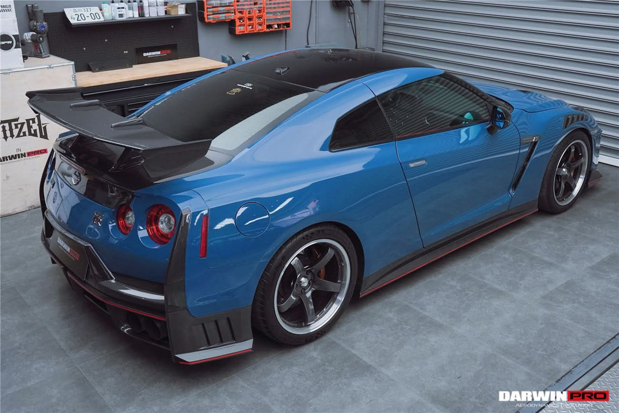 2008-2023 Nissan GTR R35 CBA DBA EBA Partial Carbon Fiber Rear Bumper With Black Light DarwinPRO (2024Nismo Design)