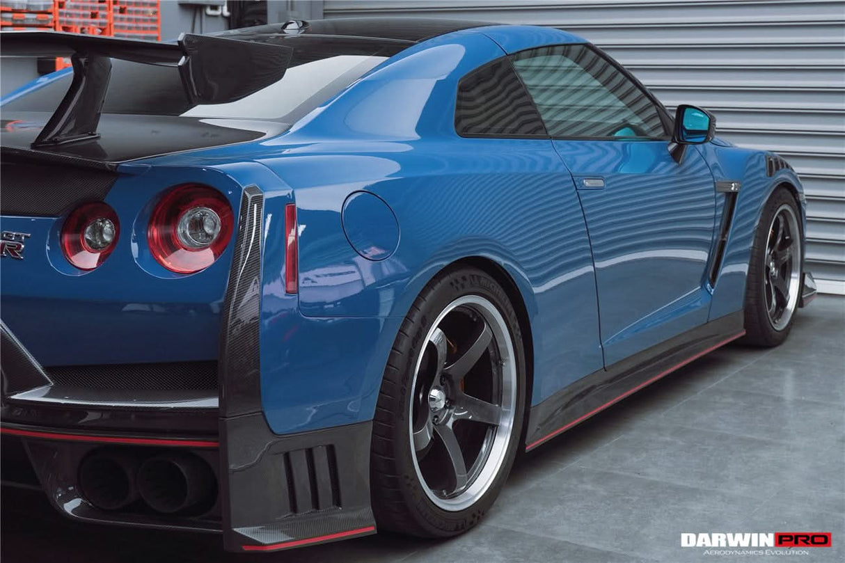 2008-2023 Nissan GTR R35 CBA DBA EBA Partial Carbon Fiber Rear Bumper With Black Light DarwinPRO (2024Nismo Design)
