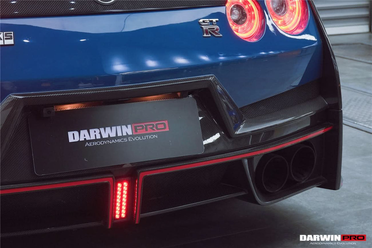 2008-2023 Nissan GTR R35 CBA DBA EBA Partial Carbon Fiber Rear Bumper With Black Light DarwinPRO (2024Nismo Design)