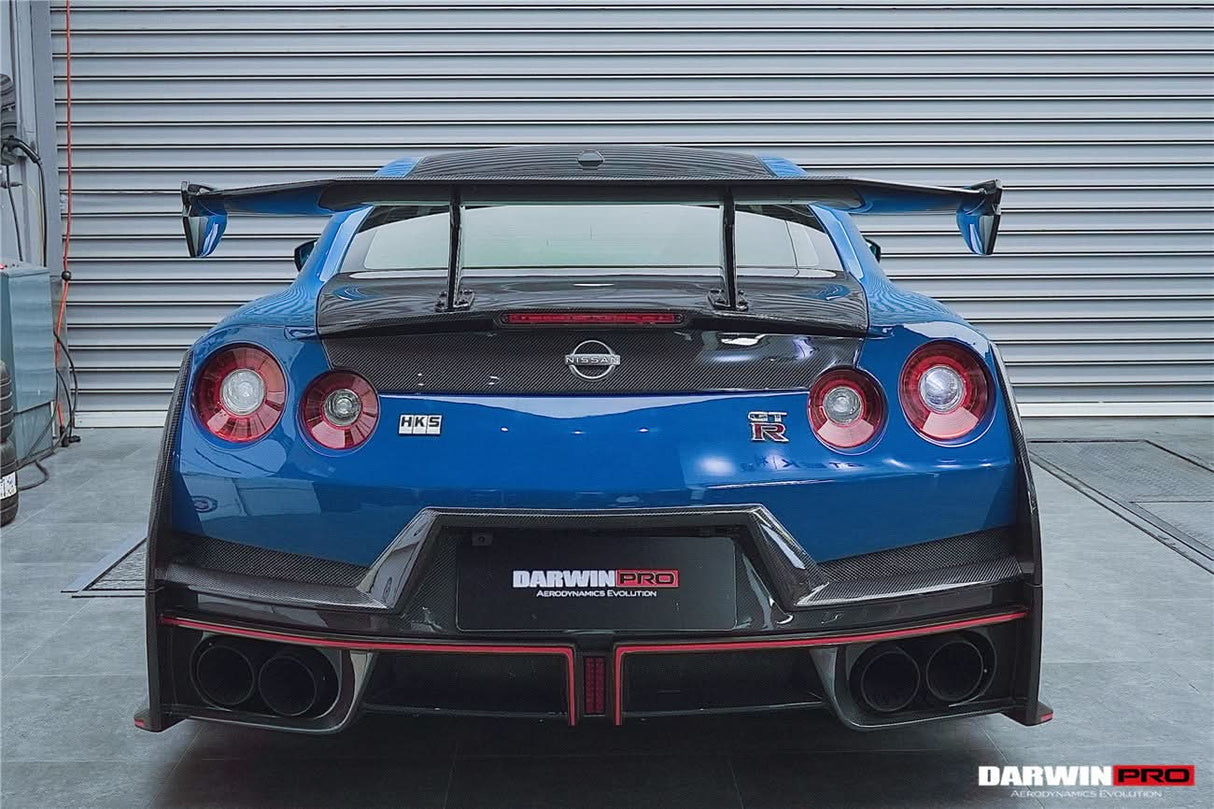 2008-2023 Nissan GTR R35 CBA DBA EBA Partial Carbon Fiber Rear Bumper With Black Light DarwinPRO (2024Nismo Design)