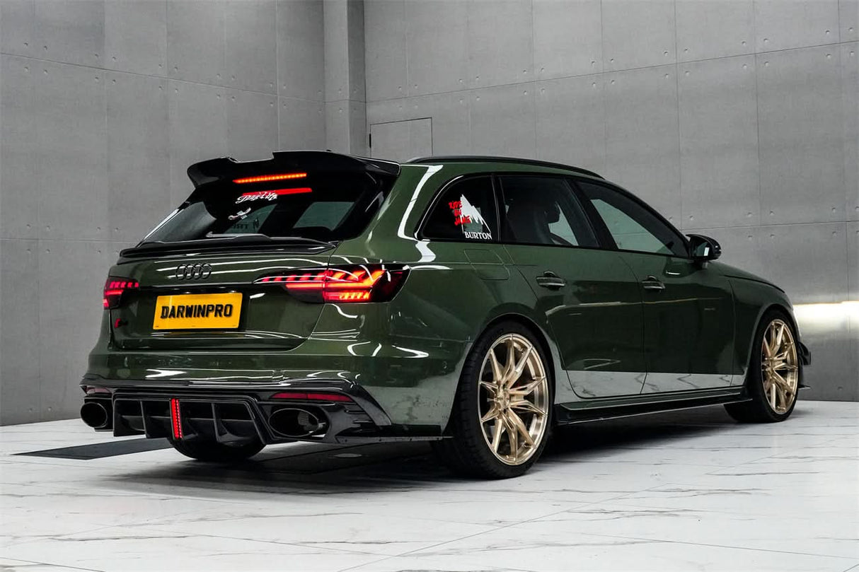 DarwinPRO 2020-2025 Audi S4 Avant B9.5 BKSS Style Carbon Fiber Rear Diffuser with exhasut tips