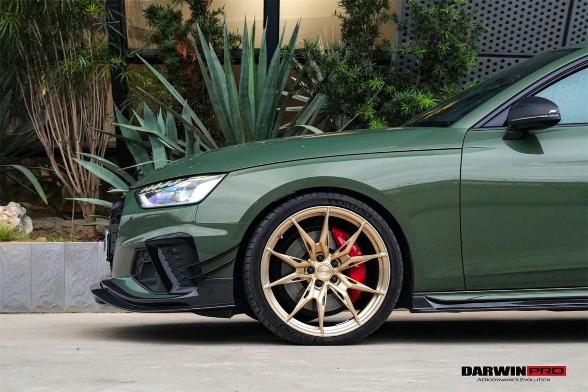 DarwinPRO 2020-2025 Audi S4 Avant B9.5 BKSS Style Carbon Fiber Add On Side skirts Under Board