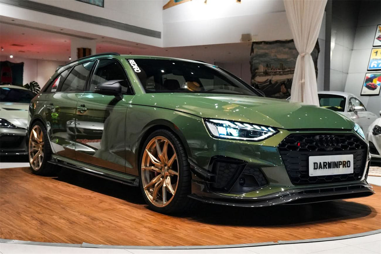 DarwinPRO 2020-2025 Audi S4 Avant B9.5 BKSS Style Carbon Fiber Add On Side skirts Under Board