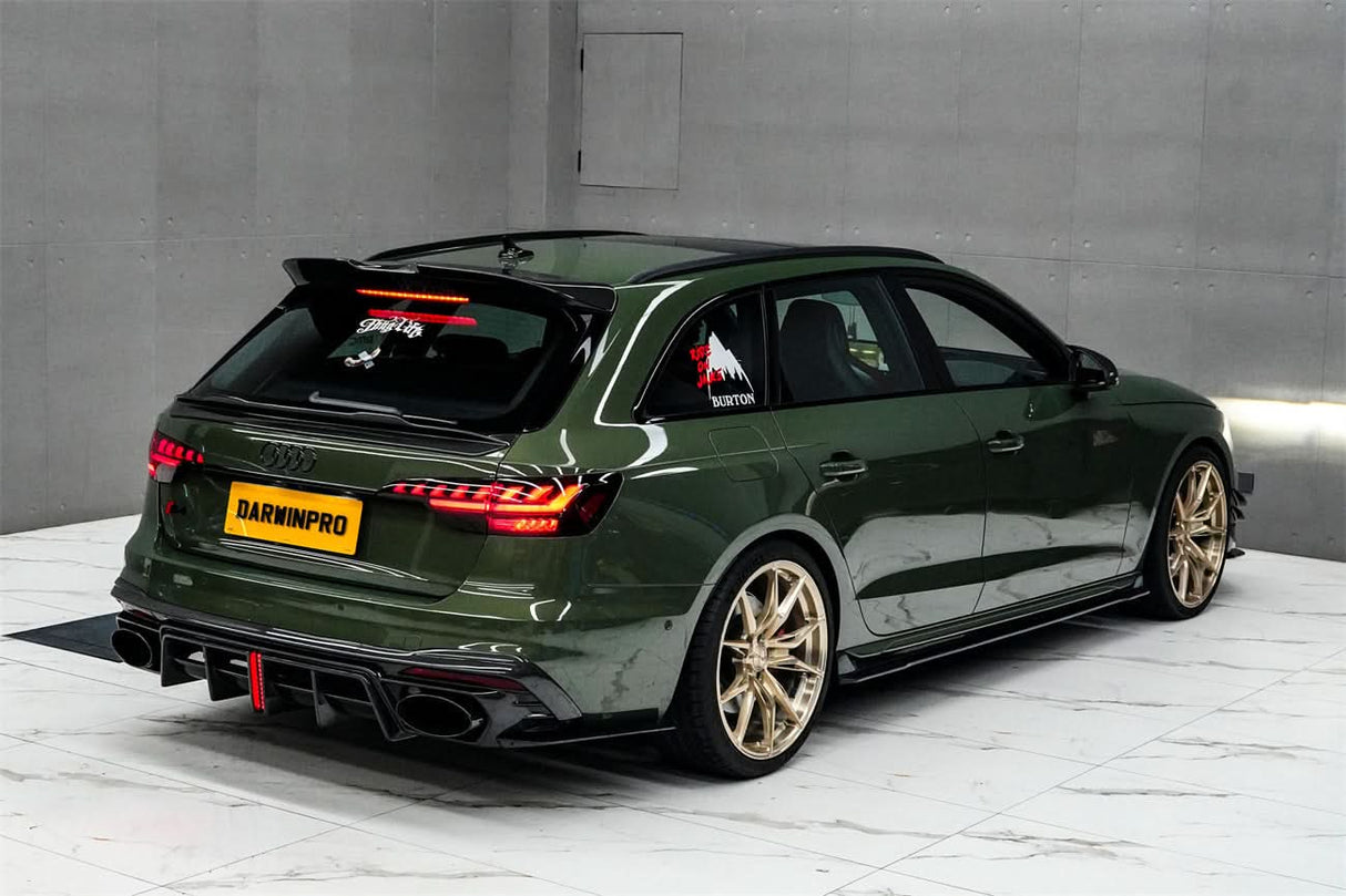 DarwinPRO 2020-2025 Audi S4 Avant B9.5 BKSS Style Carbon Fiber Add On Side skirts Under Board