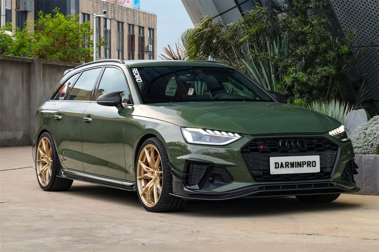 DarwinPRO 2020-2025 Audi S4 Avant B9.5 BKSS Style Carbon Fiber Add On Side skirts Under Board