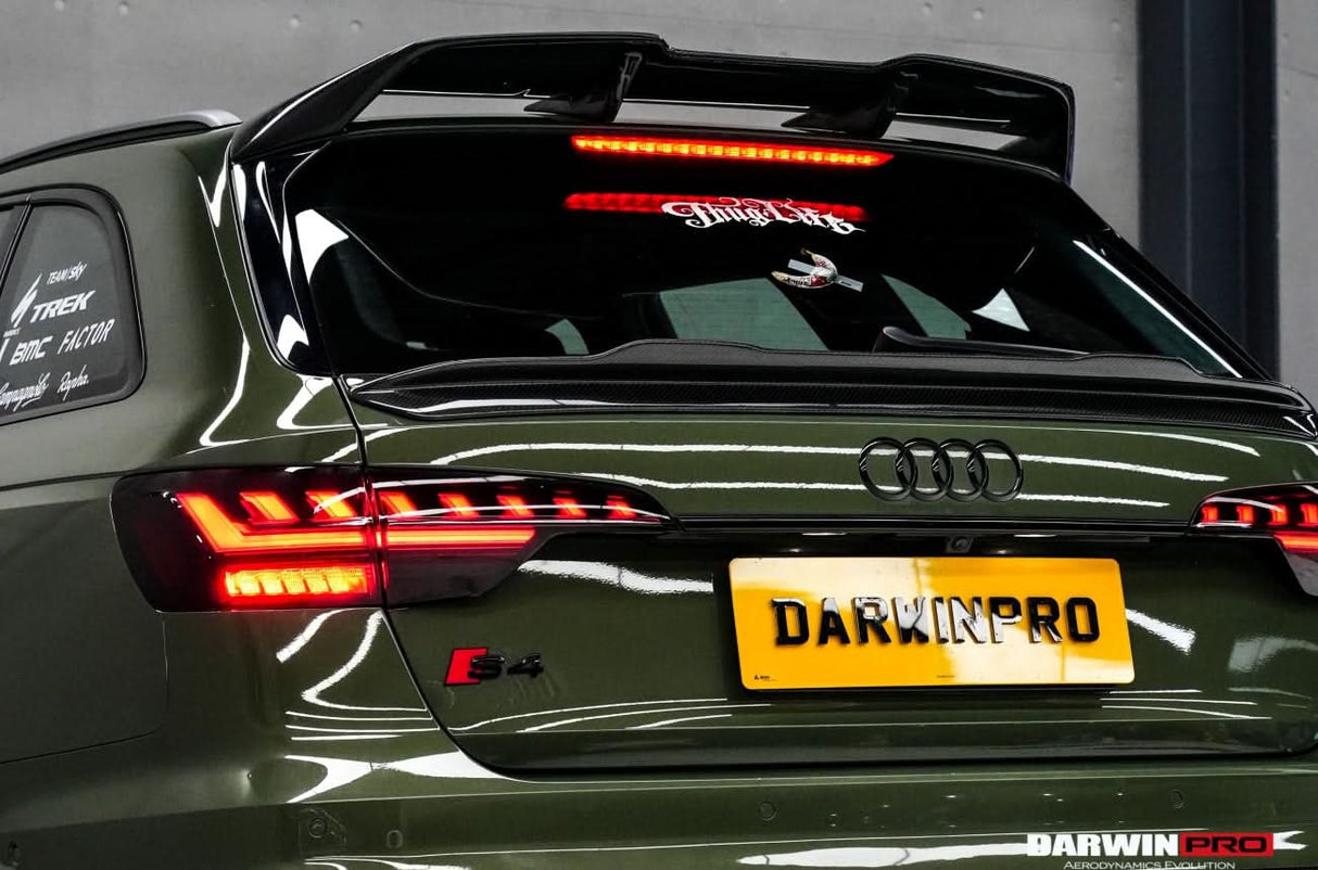 DarwinPRO 2017-2025 Audi S4 Avant B9 B9.5 BKSSII Style Carbon Fiber Trunk Spoiler