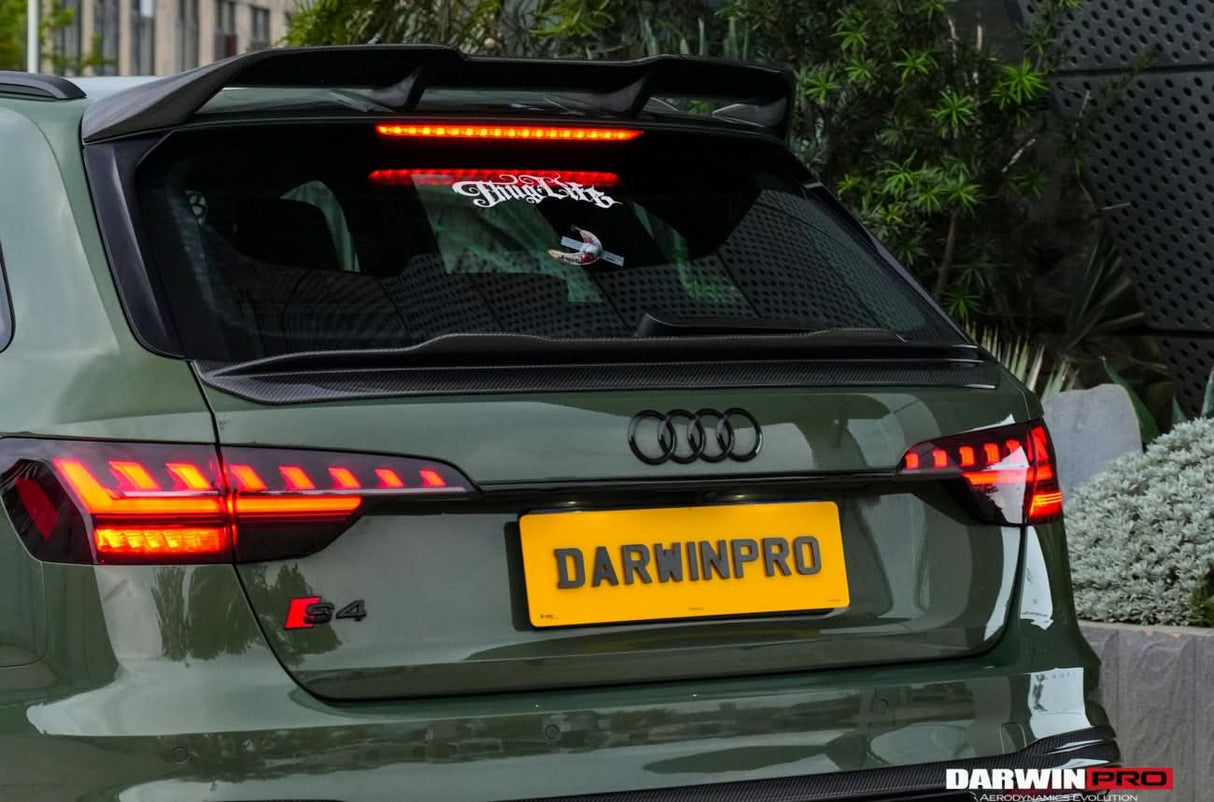 DarwinPRO 2017-2025 Audi S4 Avant B9 B9.5 BKSSII Style Carbon Fiber Trunk Spoiler