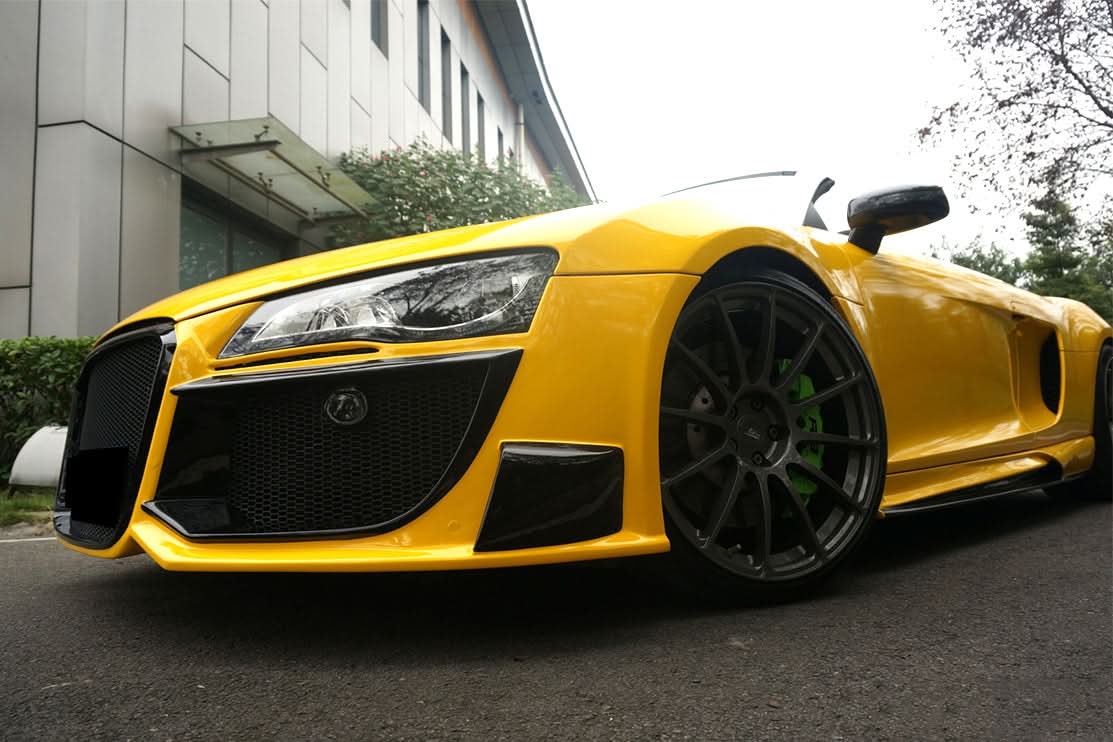 2006-2015 Audi R8 Partial Carbon Fiber Front Bumper DarwinPRO (DPGT) Fits Coupe | Spyder