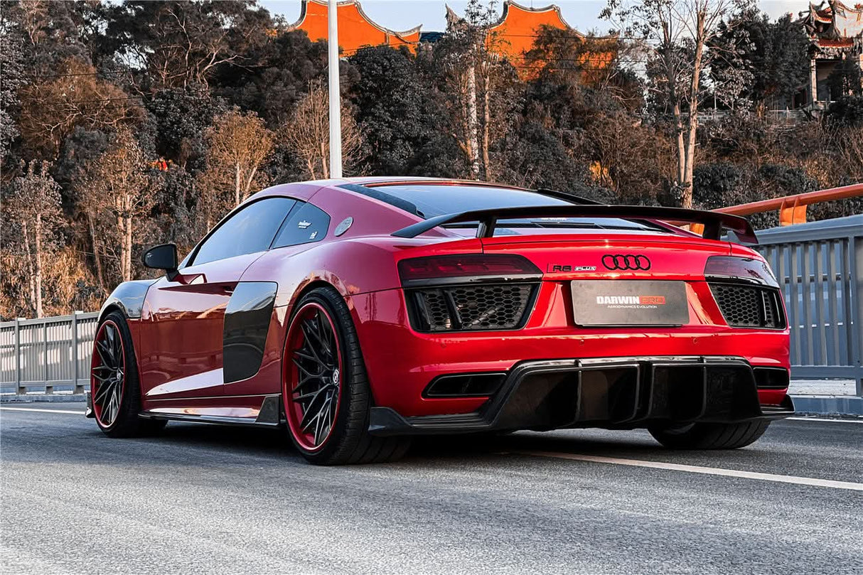 2016-2018 Audi R8 GEN2 Coupe & Spyder Carbon Fiber Rear Diffuser DarwinPRO (iMP Design)