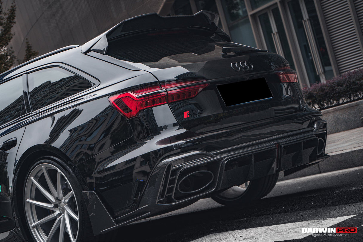 2019-UP Audi RS6 Avant C8 RS7 C8 Quattro Carbon Fiber Rear Diffuser DarwinPRO (iMP Design)