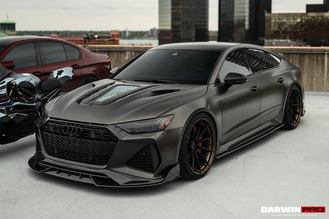 2019-UP Audi RS6 Avant C8 | RS7 Quattro Carbon Fiber Front Lip - DarwinPRO (iMP Design)