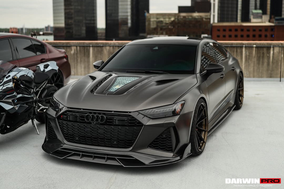 2019-UP Audi RS6 Avant C8 | RS7 Quattro Carbon Fiber Front Lip - DarwinPRO (iMP Design)