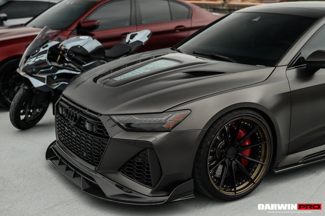 2019-UP Audi RS6 Avant C8 | RS7 Quattro Carbon Fiber Front Lip - DarwinPRO (iMP Design)