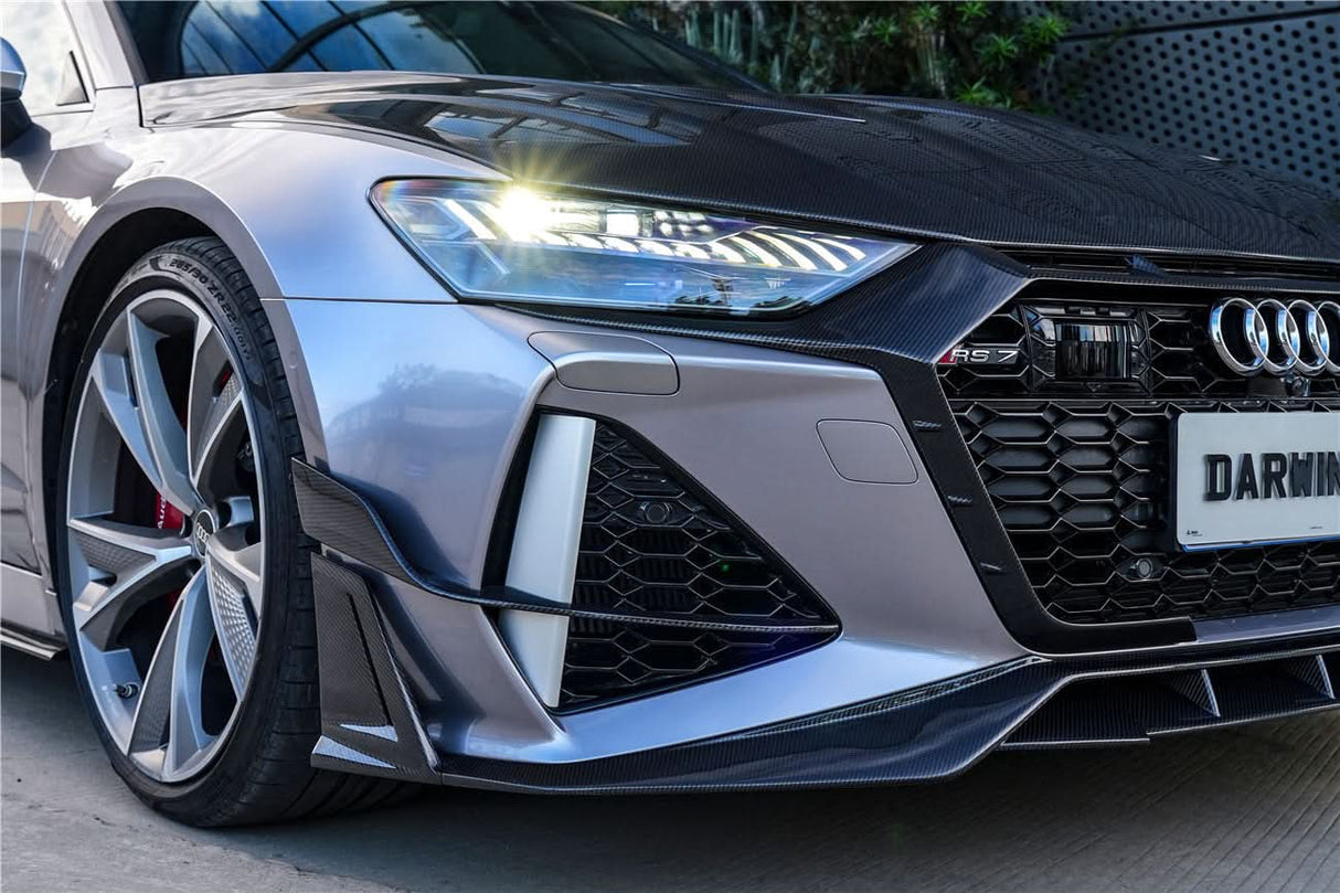 DarwinPRO 2019-UP Audi RS6 Avant C8 & RS7 C8 Quattro IMP Performance Front Bumper Canards