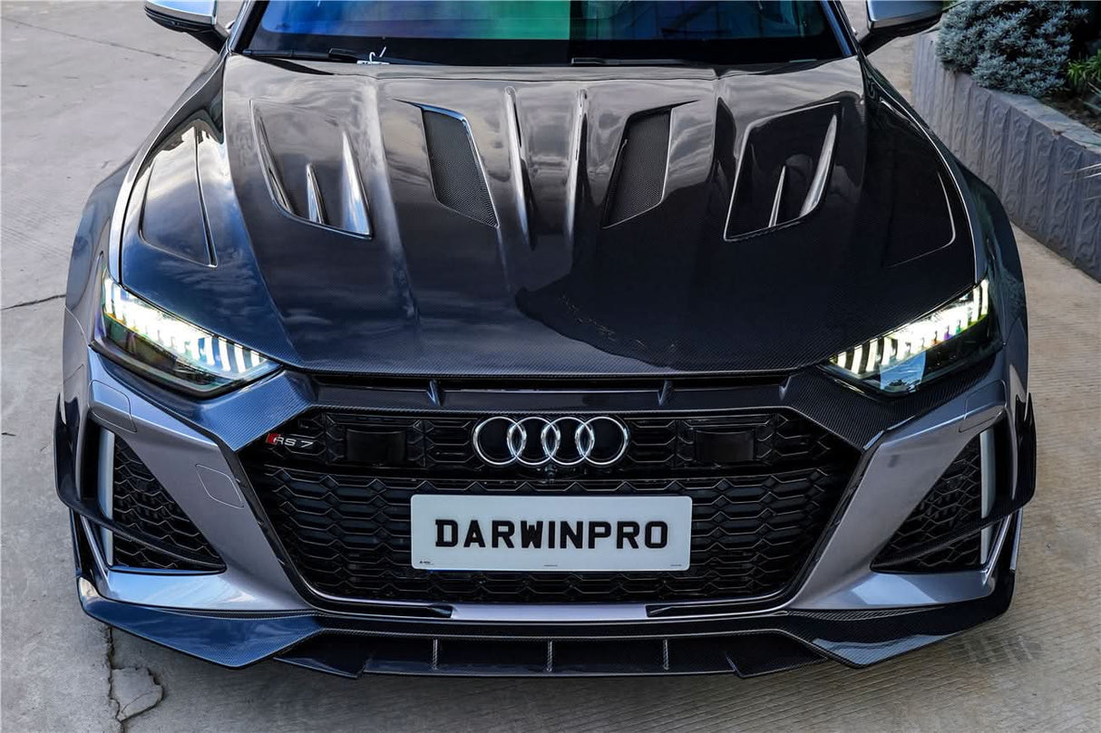DarwinPRO 2019-UP Audi RS6 C8 Avant & RS7 C8 Quattro IMP Performance Front Bumper Grille Cover