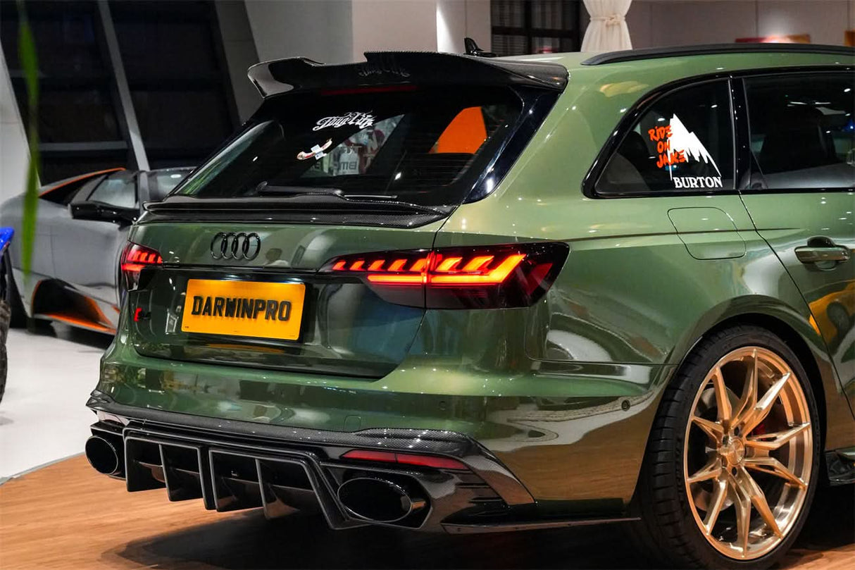DarwinPRO 2017-2025 Audi S4 Avant B9 B9.5 BKSS Style Carbon Fiber Roof Spoiler