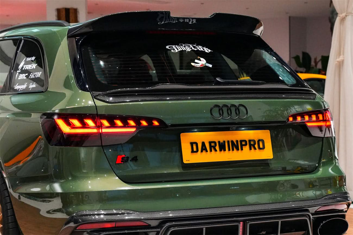 DarwinPRO 2017-2025 Audi S4 Avant B9 B9.5 BKSS Style Carbon Fiber Roof Spoiler