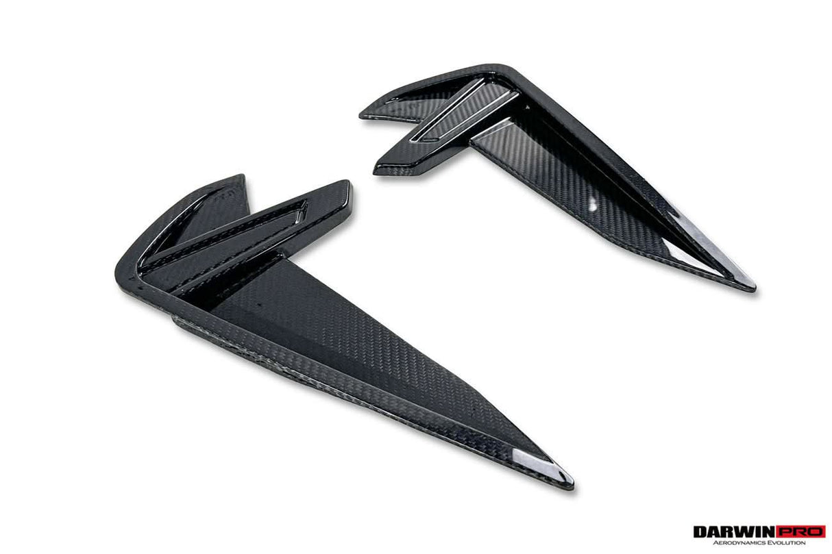2019-2025 BMW M8 F91 F92 F93 AD Style Autoclave Carbon Fiber Front Fender Vent Trims