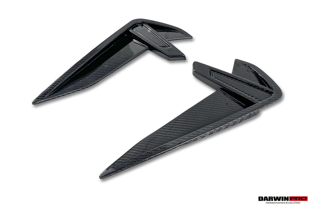 2019-2025 BMW M8 F91 F92 F93 AD Style Autoclave Carbon Fiber Front Fender Vent Trims