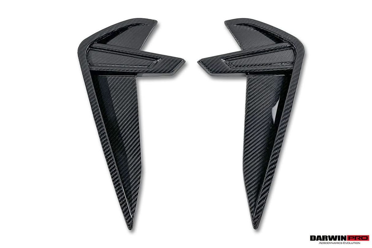 2019-2025 BMW M8 F91 F92 F93 AD Style Autoclave Carbon Fiber Front Fender Vent Trims