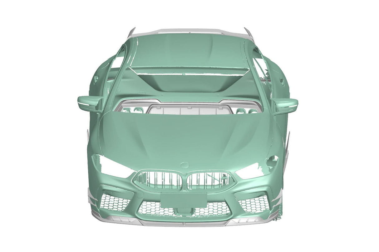 2019-2025 BMW M8 F91 F92 F93 AD Style Autoclave Carbon Fiber Front Bumper Canards