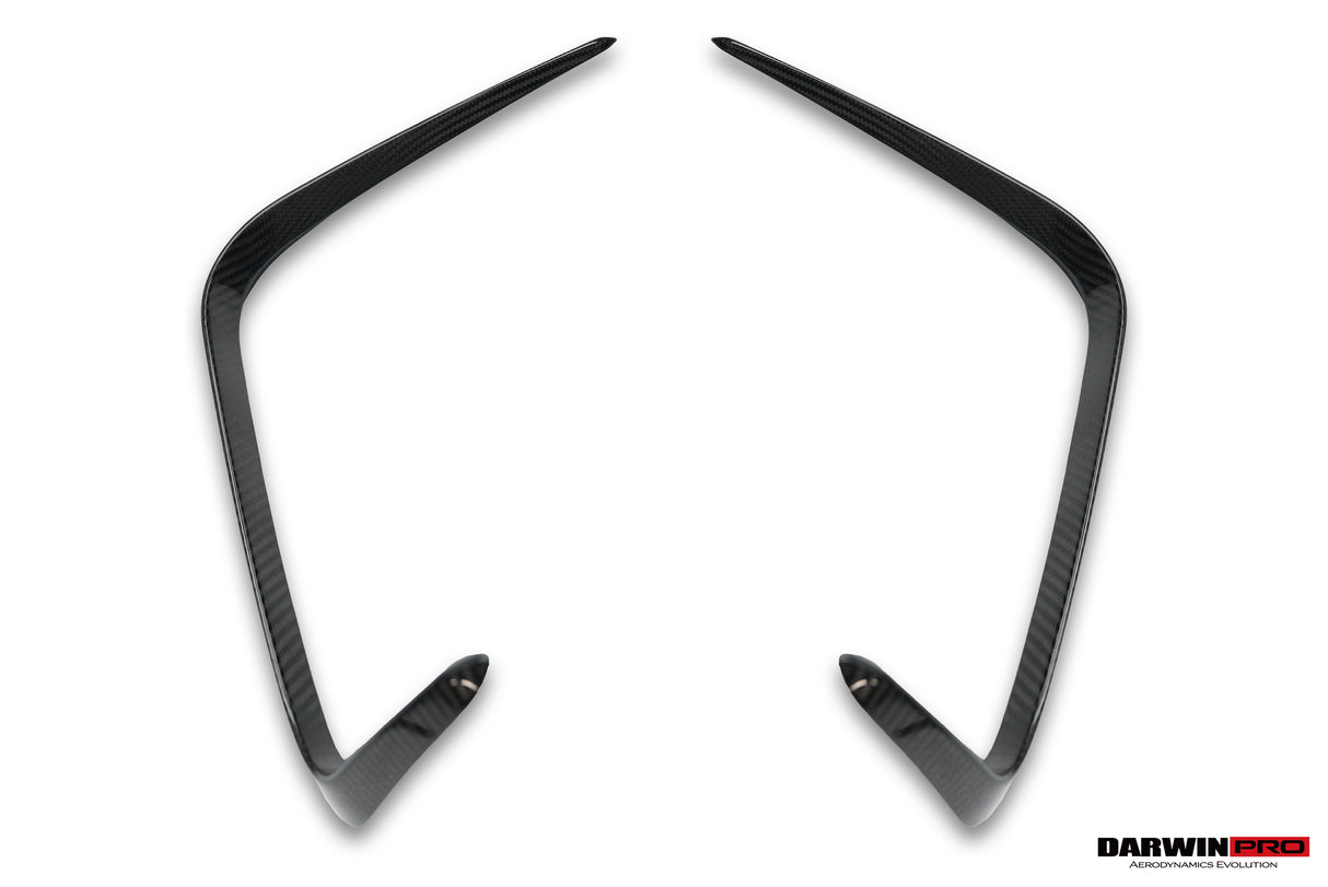 2019-2025 BMW M8 F93 AD Style Autoclave Carbon Fiber Rear Bumper Side Vent Trims