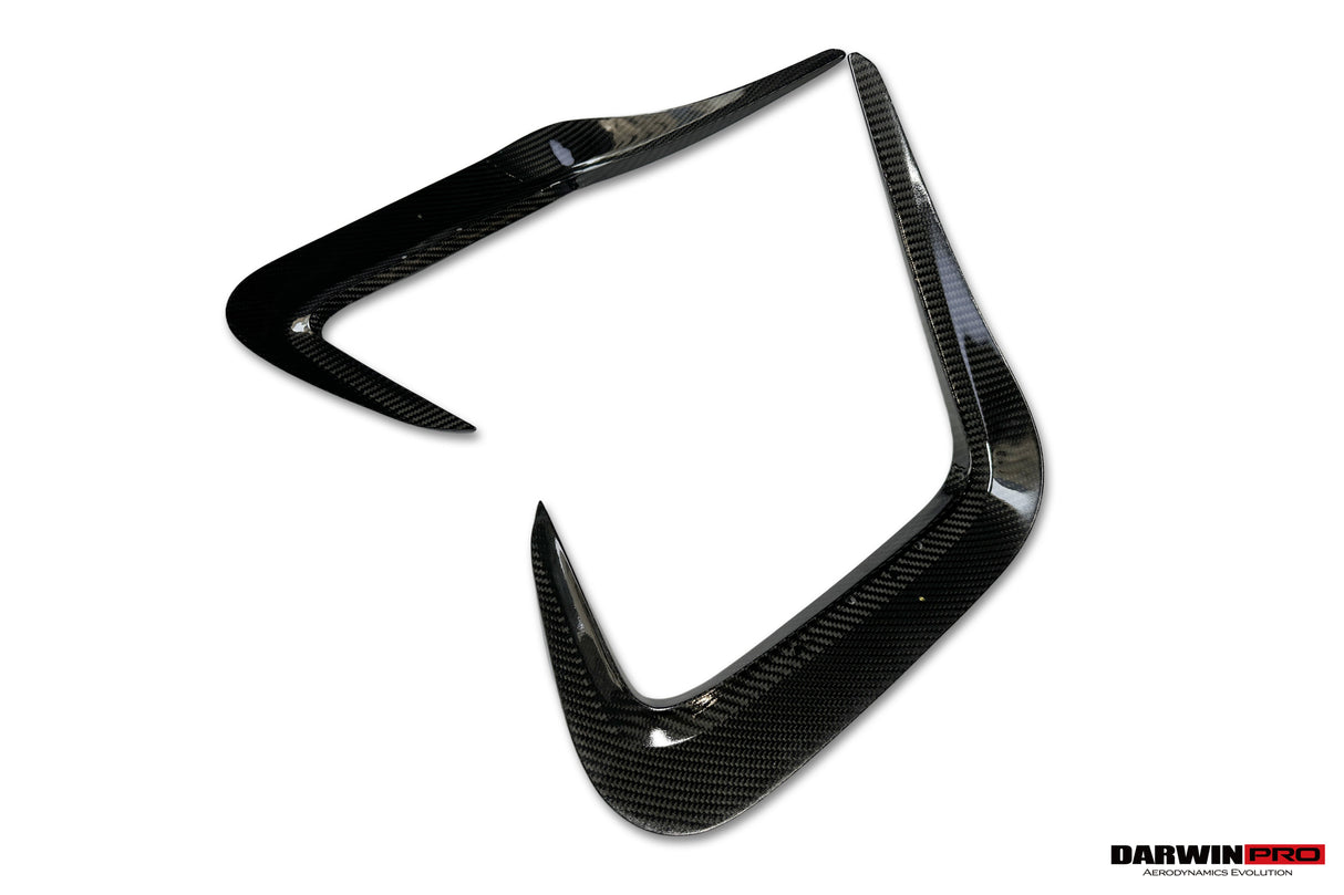 2019-2025 BMW M8 F93 AD Style Autoclave Carbon Fiber Rear Bumper Side Vent Trims
