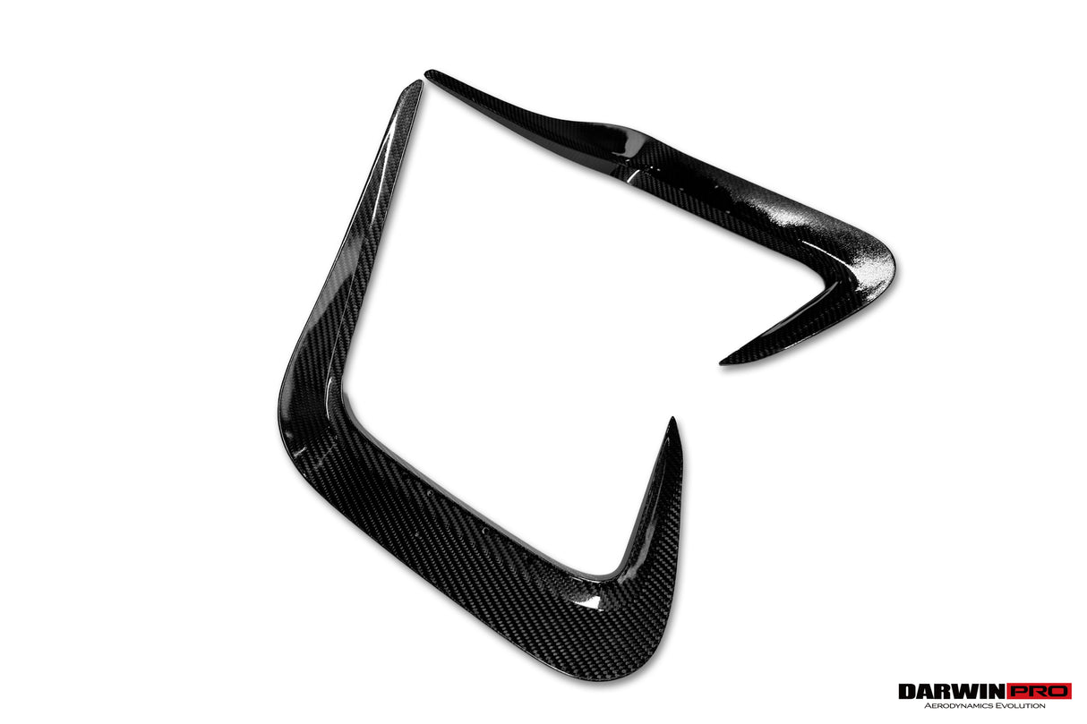 2019-2025 BMW M8 F93 AD Style Autoclave Carbon Fiber Rear Bumper Side Vent Trims
