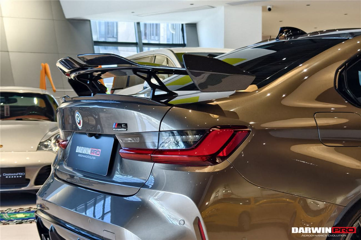 2021-UP BMW M3 G80 3 Series G20 M4 G82 4 Series G22 BKSSII Style Carbon Fiber Trunk Wing With Aluminum Slloy Wing Legs