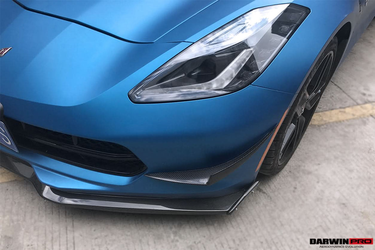 2013-2019 Corvette C7 Z51 Z06 Grandsport Carbon Fiber Front Lip Winglets
